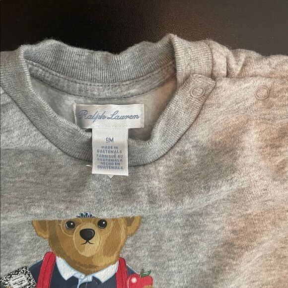 Kids Gray Sweatshirt with Bear Graphic - Picture 3 of 3